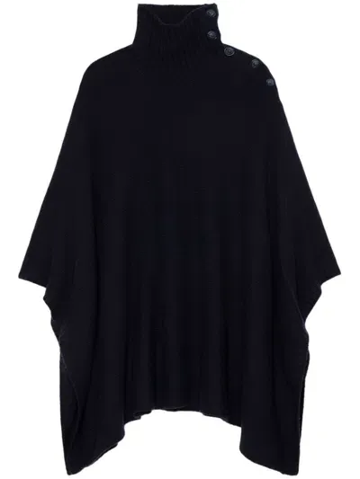 Zadig & Voltaire Cashmere-blend Knitted Cape In Encre