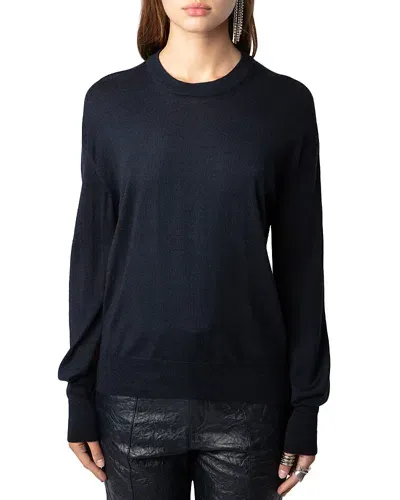 Zadig & Voltaire Emmy Merino Wool Sweater In Encre