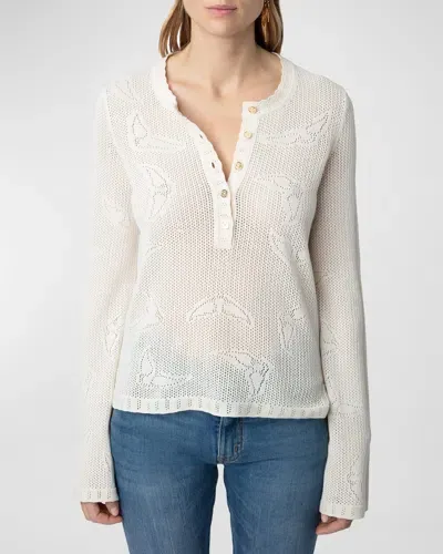 Zadig & Voltaire Salmyr Wings Sweater In Ecru