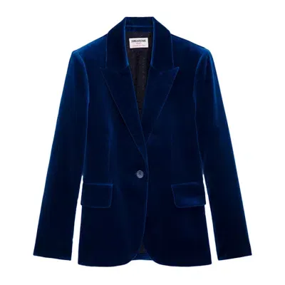 Zadig & Voltaire Vavy Velvet Blazer In Overseas