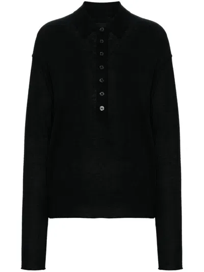 Zadig & Voltaire Marly Cashmere Knitted Top In Black