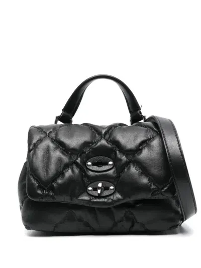 Zanellato Postina Baby Leather Handbag In Black