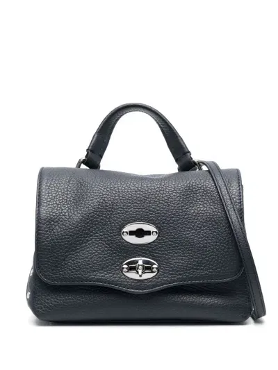 Zanellato Postina Daily Baby Leather Handbag In Black