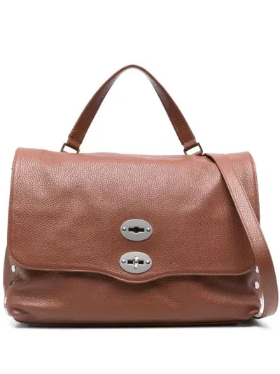 Zanellato Postina Daily Small Leather Handbag In Brown