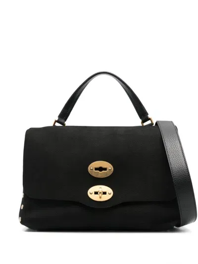 Zanellato Postina Jones Baby Leather Handbag In Black