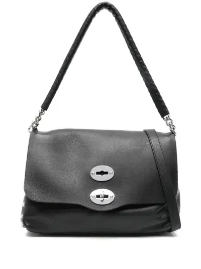 Zanellato Small Postina Piuma Chain Tote Bag In Black