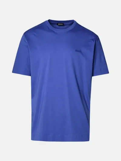 Zegna Blue Cotton T-shirt