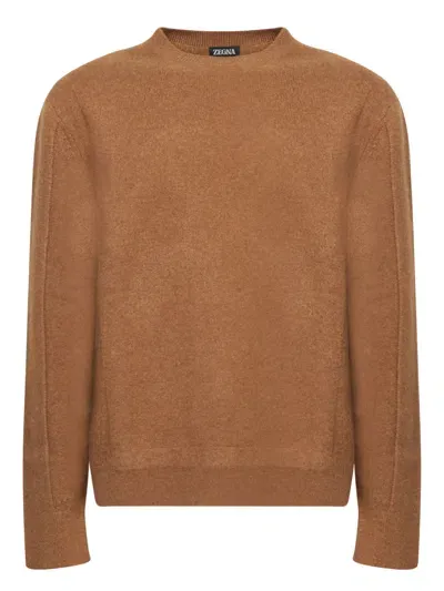 Zegna Brown Wool Sweater