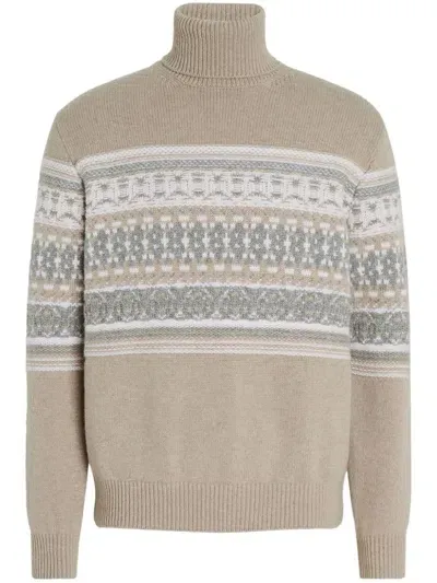 Zegna Fair-isle Cashmere Jumper In Multi