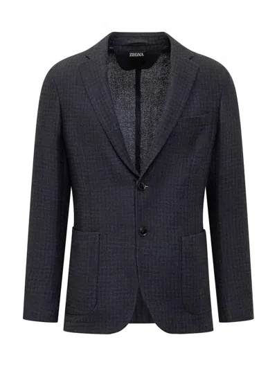 Zegna Blazer In Blue