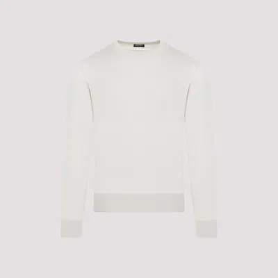 Zegna Cashmere And Silk Sweater In White