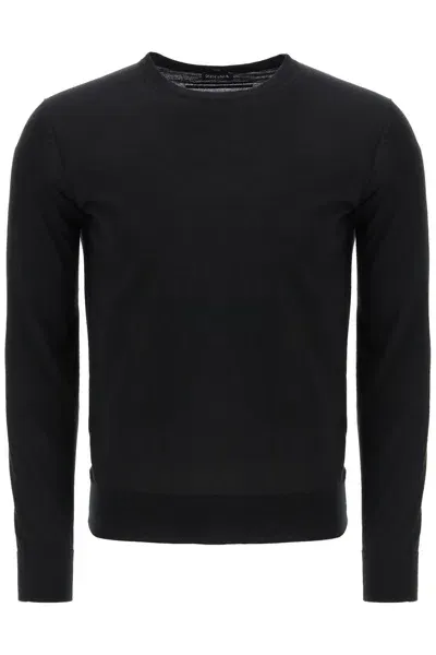 Zegna Light Cashmere And Silk Sweater In Black