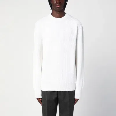 Zegna Oasi Beige Cashmere Jumper In White