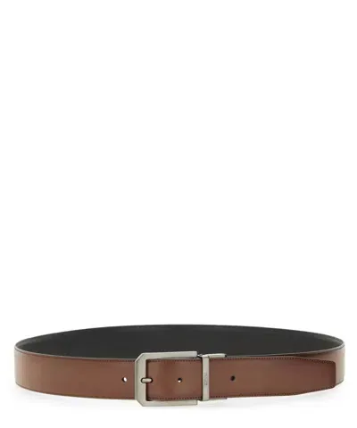 Zegna Reversible Belt In Brown