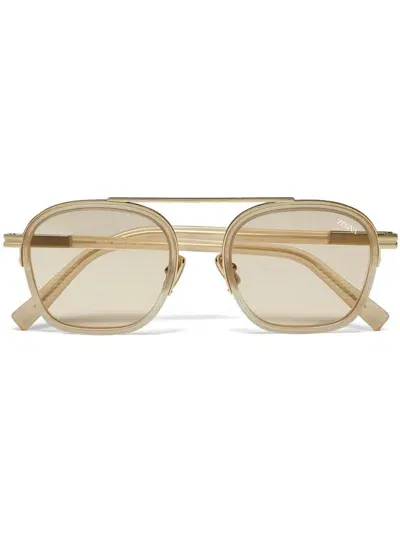 Zegna Square-frame Sunglasses In Brown