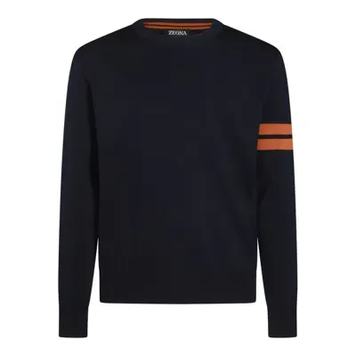 Zegna Sweaters In Blue