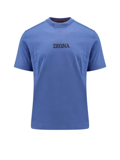 Zegna T-shirt In Blue