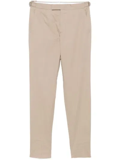 Zegna Tapered Trousers In Brown