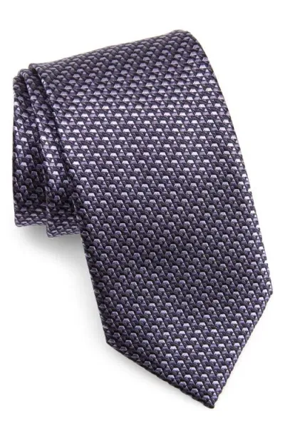 Zegna Ties Small Triangle Silk Tie In Blue