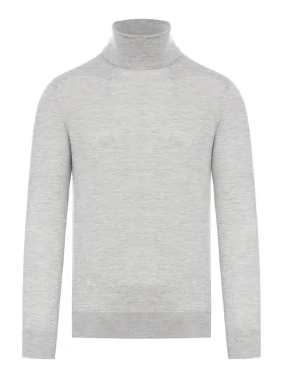 Zegna Turtleneck, Regular Fit, Ribbed Bottom, Ribbed Collar In Grey