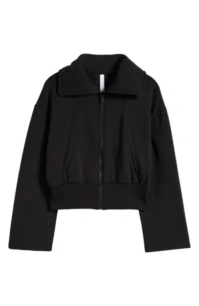 Zella Amazing Zip Fleece Jacket In Black