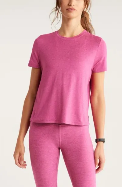 Zella Restore Soft Lite Relaxed Tee In Pink Violet