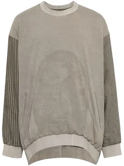 Ziggy Chen Collaged Sweatshirt In Grey