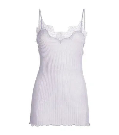 Zimmerli Sea Island Cotton Spaghetti-strap Top In Purple