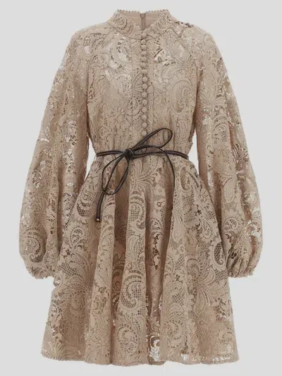 Zimmermann Dresses In Beige