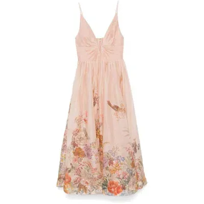 Zimmermann Dresses In Peach Multi Floral