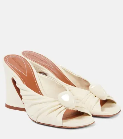 Zimmermann Gleam 85 Leather Mules In White