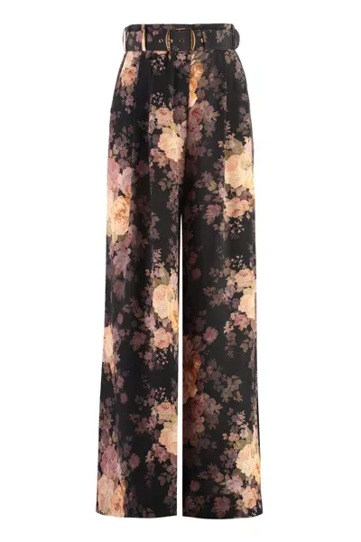 Zimmermann Illustration Tuck Silk Trousers