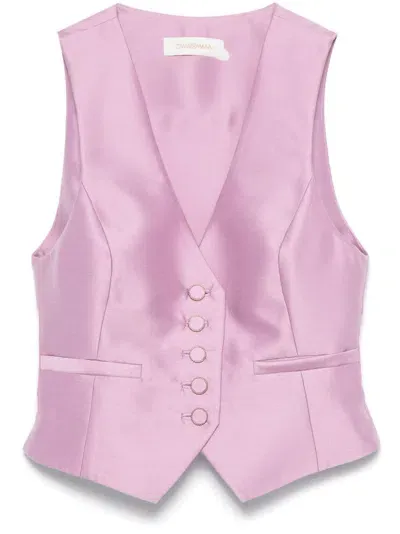 Zimmermann Illustration Waistcoat In Pink