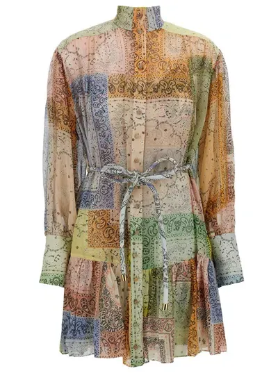 Zimmermann Mini Dress In Multicolour