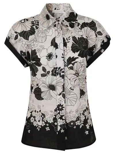 Zimmermann Pop Short Sleeve Shirt In Multi