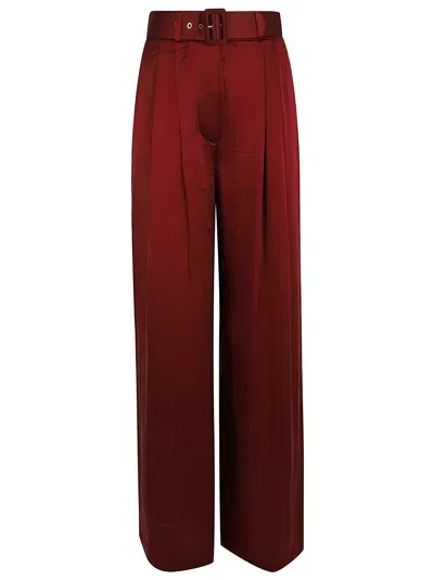 Zimmermann Silk Tuck Pant In Black