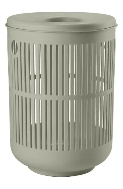 Zone Denmark Ume Laundry Basket With Lid In Eucalyptus Green