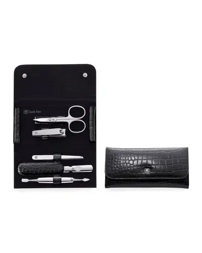 Zwilling Beauty Classic Inox 6-piece Nail Care Set With Snap Fastener Case, Black