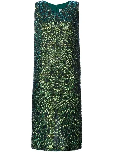 Maison Margiela Green Scrabble Long Dress