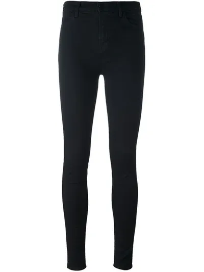 J Brand Cropped Skinny Trousers In Black