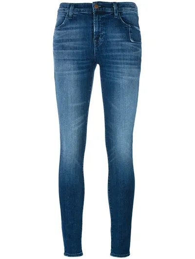 J Brand Slim Fit Cropped Jeans In Blue