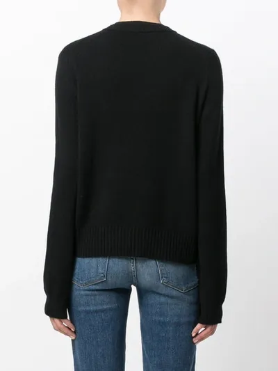 Proenza Schouler Vented Wool-cashmere Sweater With Front Slit In Black