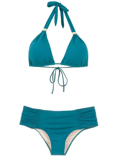 Brigitte Ruched Bikini Set In Green