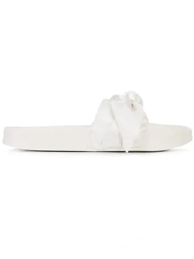 Puma Bow Slide Sandals In White