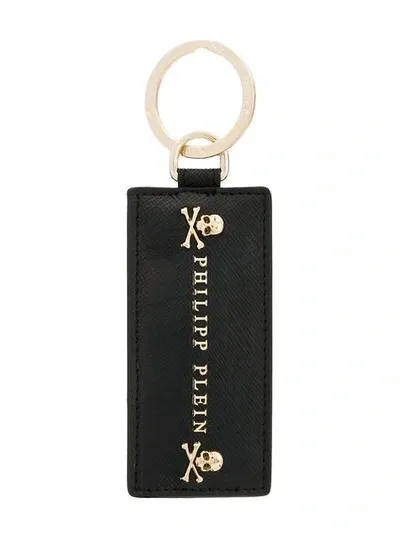 Philipp Plein Signature Skulls Keychain In Black