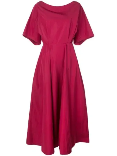 Derek Lam Flared Midi Dress In Pink