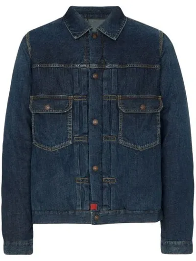 Visvim 101 Padded Denim Jacket In Blue