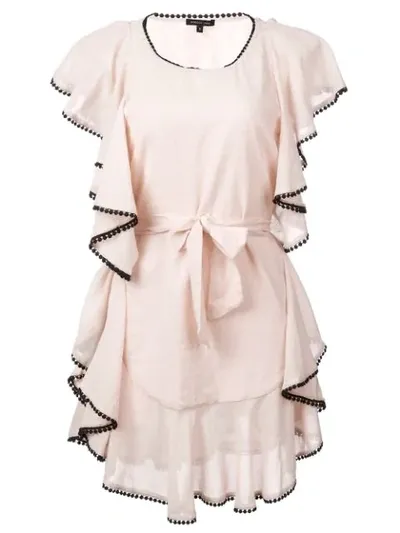 Morgan Lane Delphine Ruffle Dress In Pink