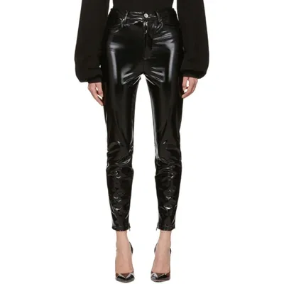 Ben Taverniti Unravel Project Unravel Black Latex High Waist Skinny Trousers