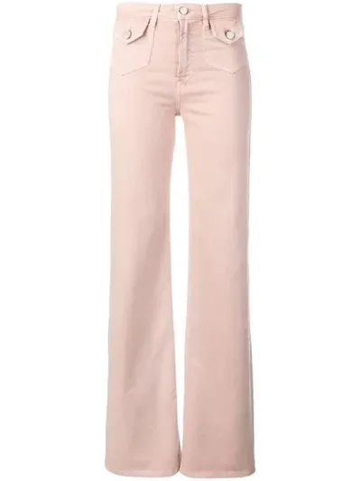 Red Valentino Flared Trousers In Pink